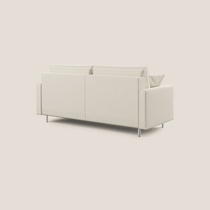 Andromeda divano letto matrimoniale in velluto morbido impermeabile T01 panna