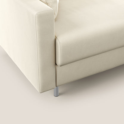 Andromeda divano letto matrimoniale in velluto morbido impermeabile T01 panna