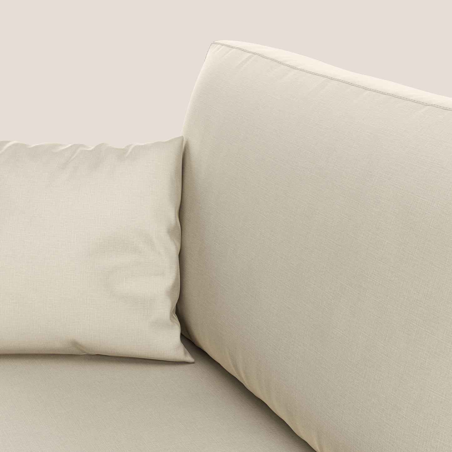 Andromeda divano letto angolare in velluto morbido impermeabile T01 panna