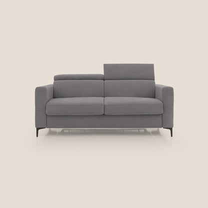 Gardenia divano letto materasso alto 18 cm con poggiatesta reclinabili e rivestimento impermeabile T02 grigio