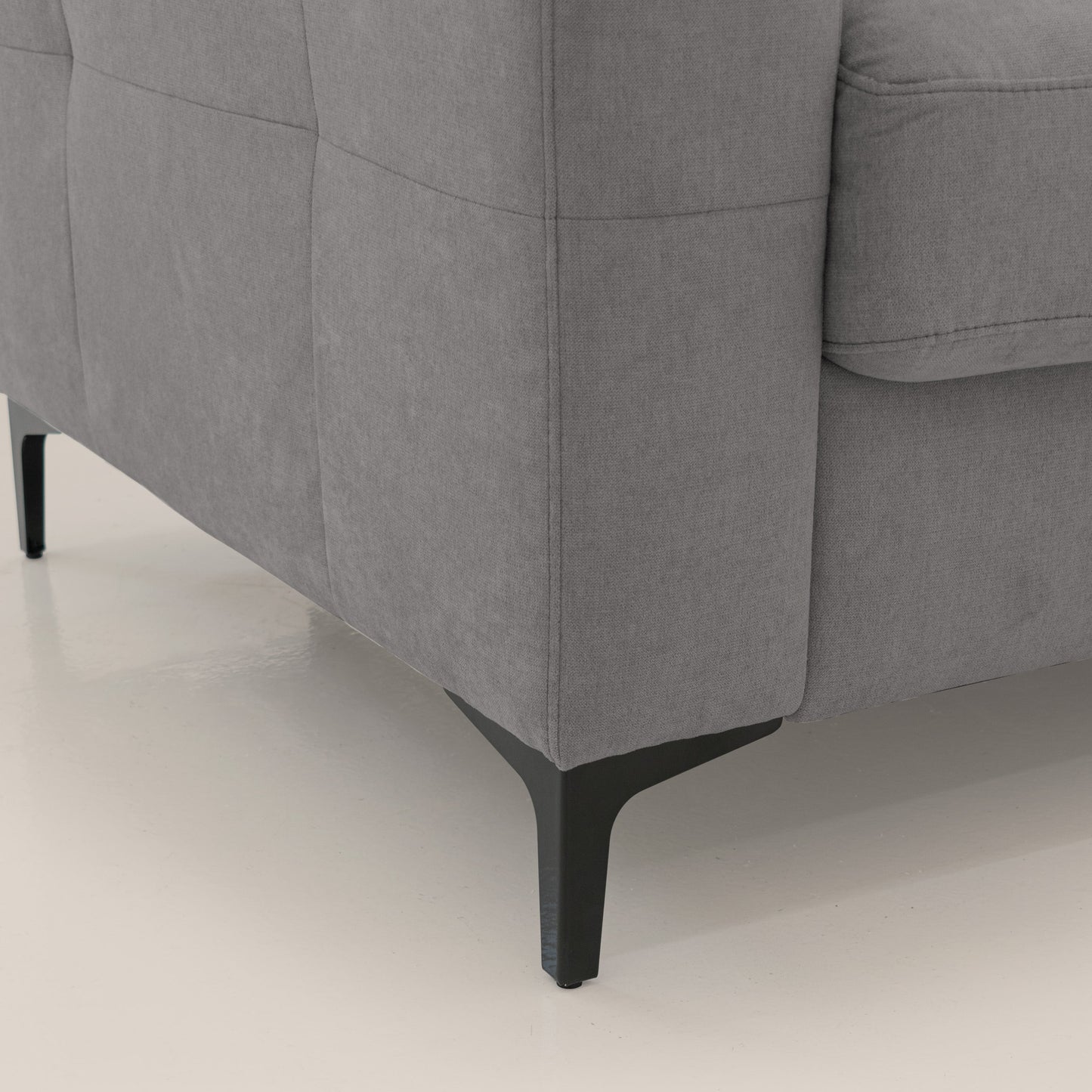 Gardenia divano letto materasso alto 18 cm con poggiatesta reclinabili e rivestimento impermeabile T02 grigio