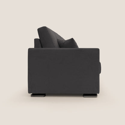 Divano Giove in morbido tessuto impermeabile T02 nero