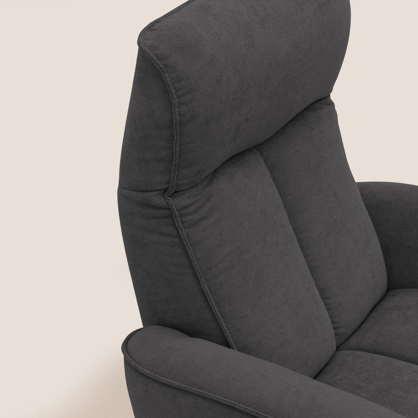 Poltroncina EVA RELAX in morbido tessuto impermeabile T02 nero