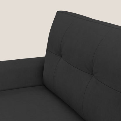 Callisto Divano letto matrimoniale in tessuto morbido impermeabile T02 nero