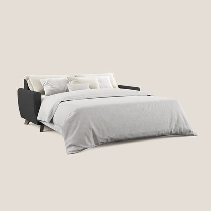 Callisto Divano letto matrimoniale in tessuto morbido impermeabile T02 nero