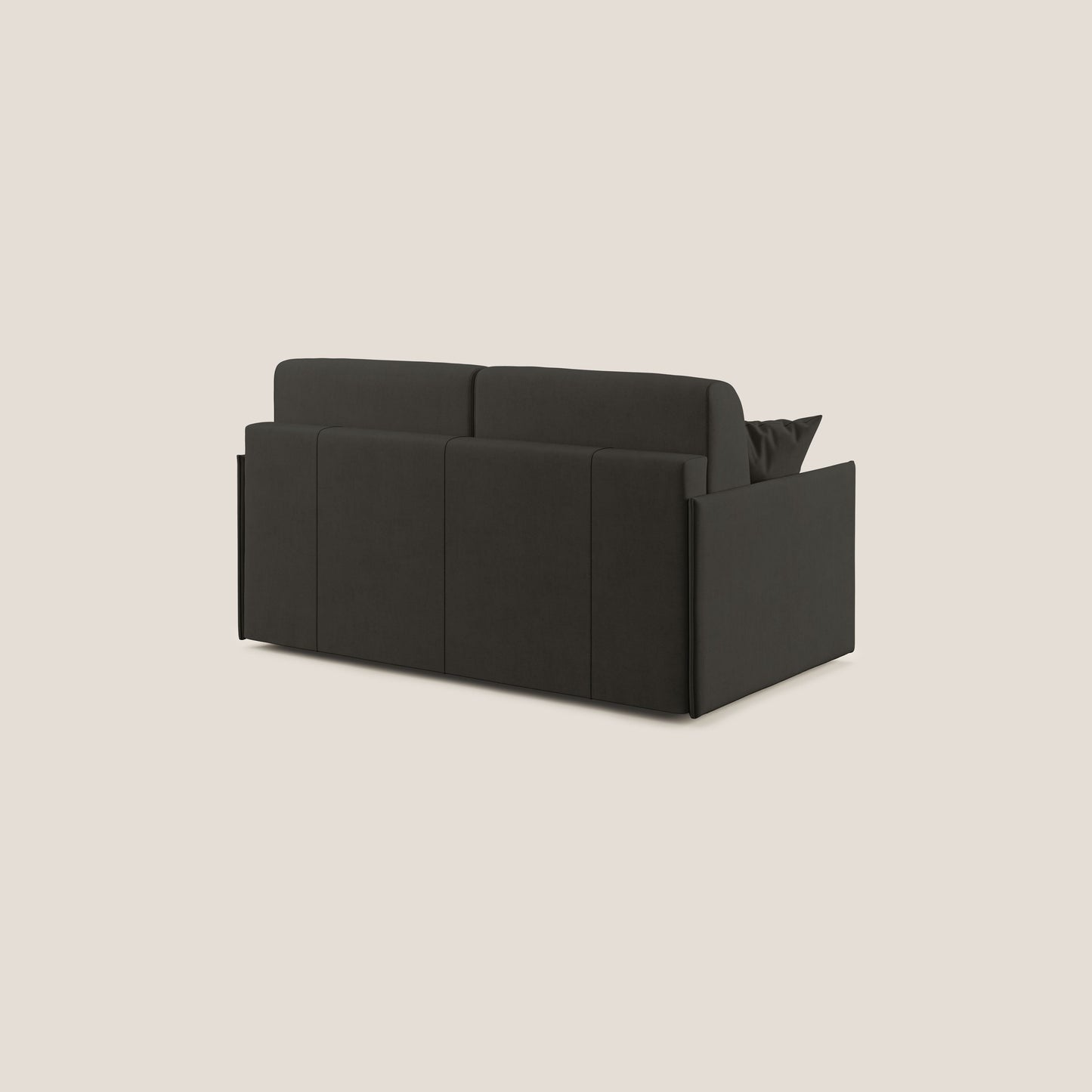 Evans Divano letto in morbido tessuto impermeabile T02 nero