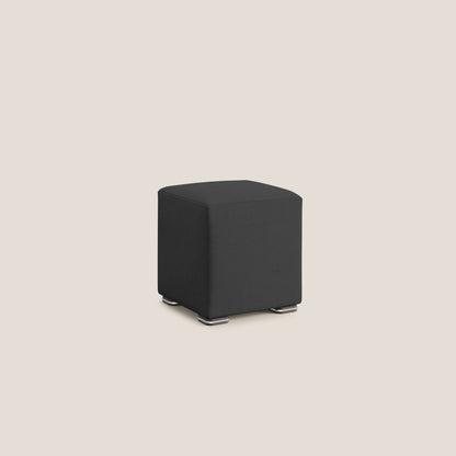 Pouf cubo in tessuto morbido impermeabile T02 nero