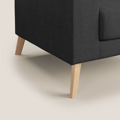 Poltroncina danese in tessuto morbido impermeabile T02 nero