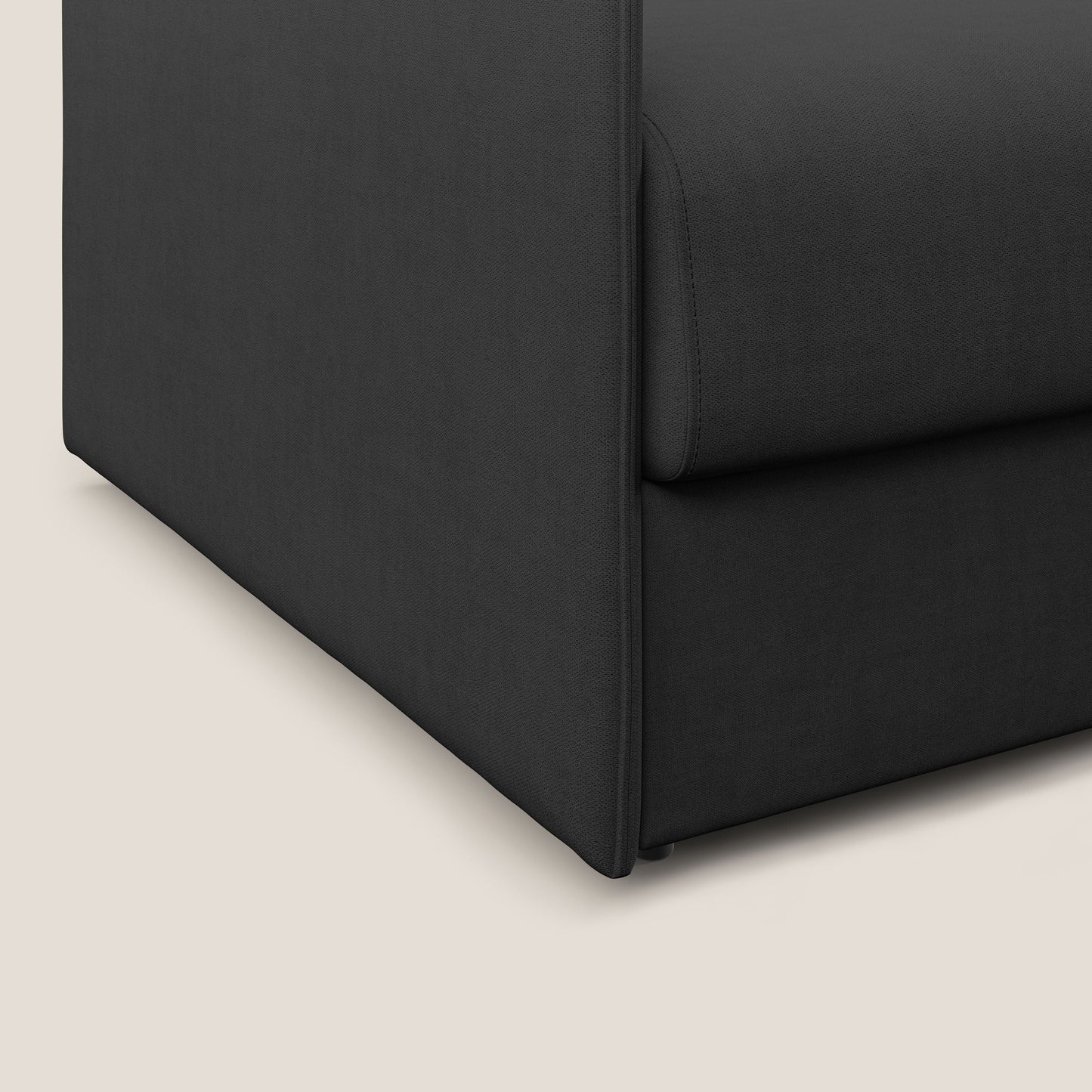 Evans poltrona letto in morbido tessuto impermeabile T02 nero