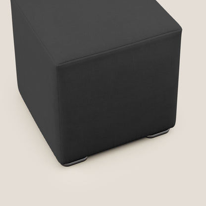 Pouf cubo in tessuto morbido impermeabile T02 nero