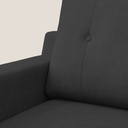 Poltroncina danese in tessuto morbido impermeabile T02 nero