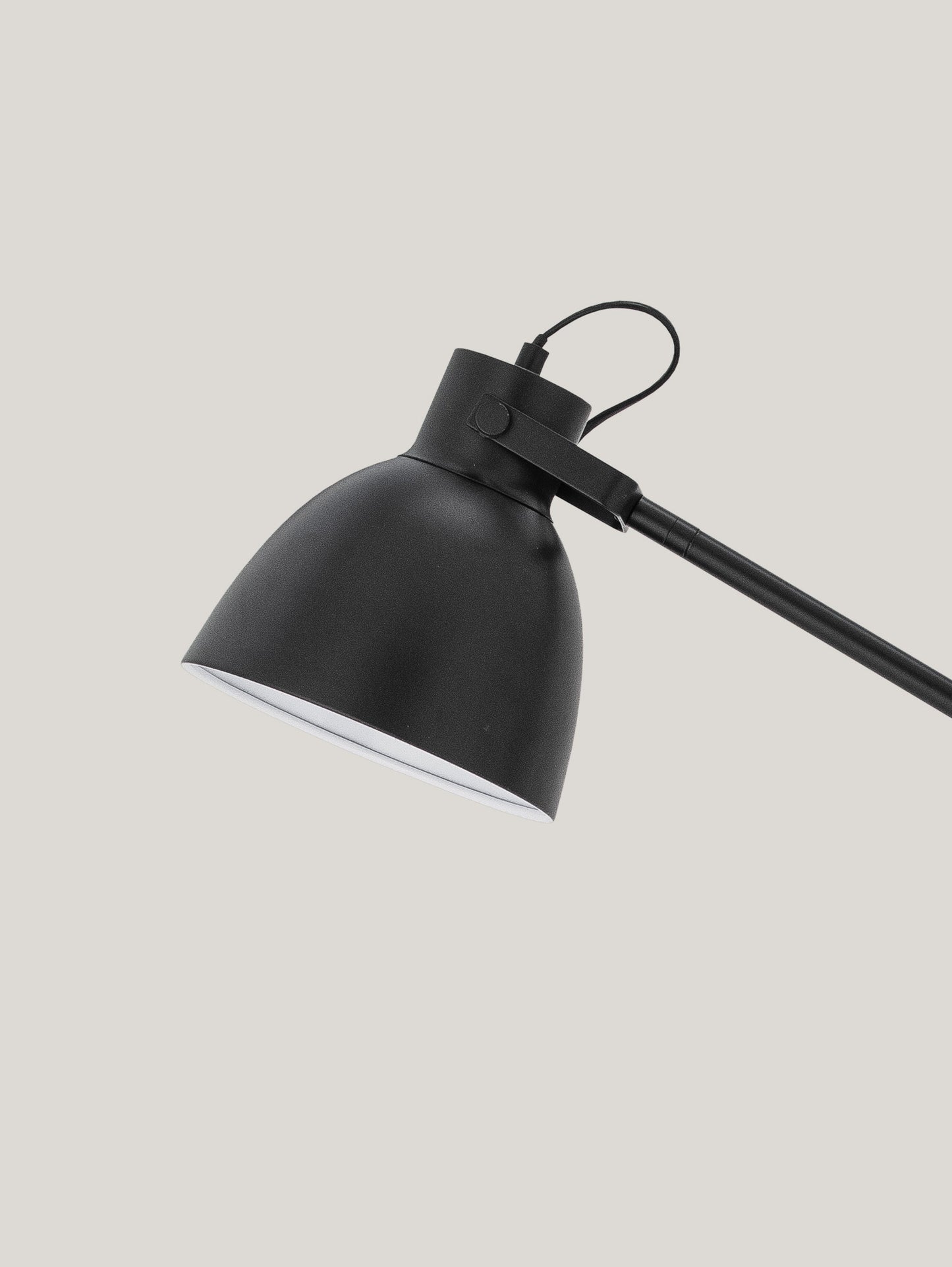 Barca lampada da terra in metallo nero regolabile