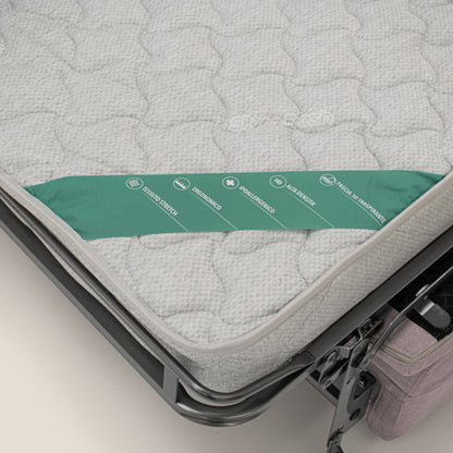 Bjorn divano letto sfoderabile con materasso H18 cm e poggiatesta reclinabili in tessuto impermeabile T02 rosa