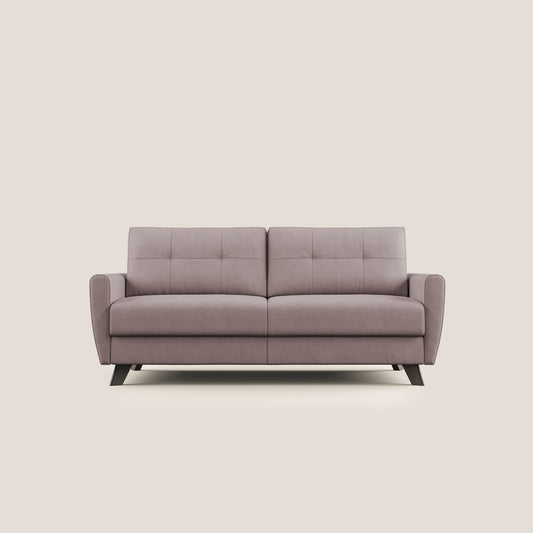 Callisto Divano letto matrimoniale in tessuto morbido impermeabile T02 rosa