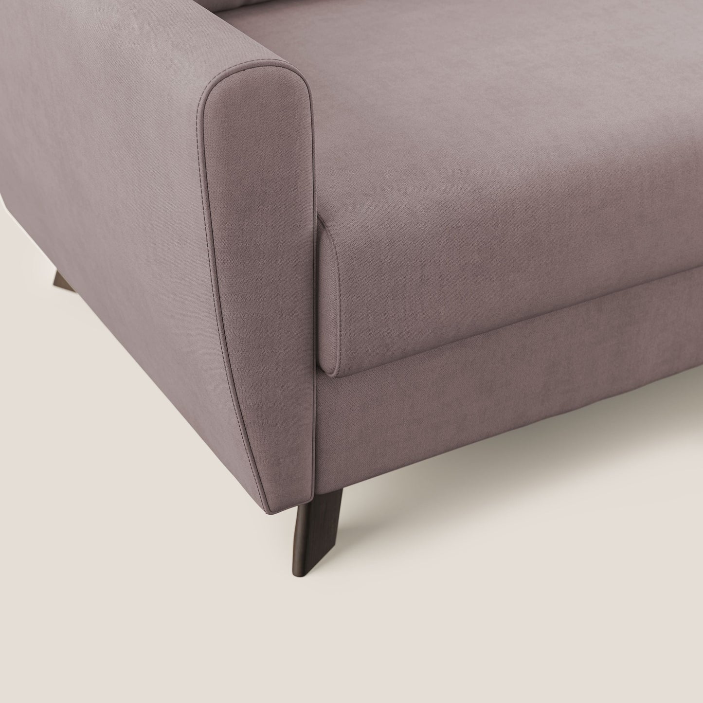 Callisto Divano letto matrimoniale in tessuto morbido impermeabile T02 rosa