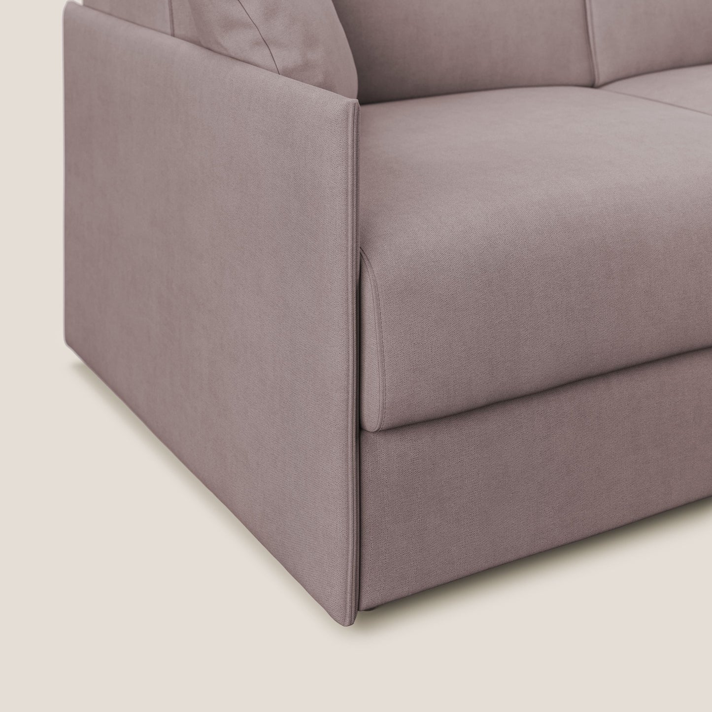 Evans Divano letto in morbido tessuto impermeabile T02 rosa