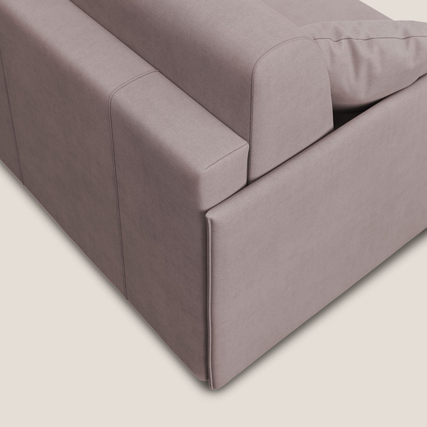 Evans Divano letto in morbido tessuto impermeabile T02 rosa