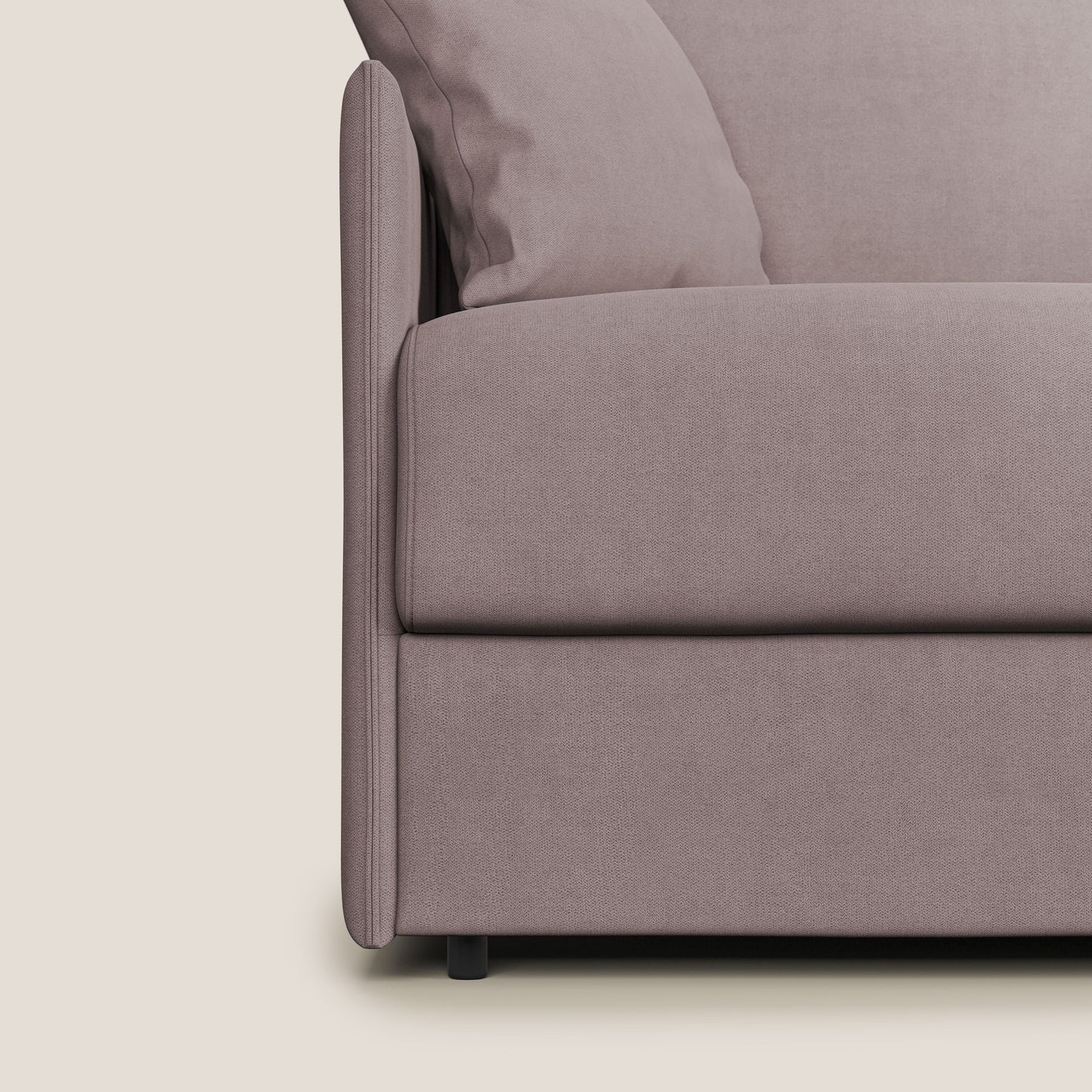 Evans Divano letto in morbido tessuto impermeabile T02 rosa