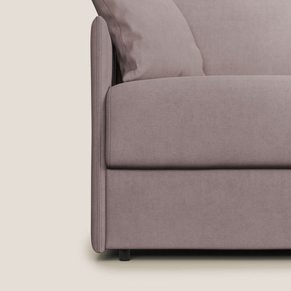 Evans Divano letto in morbido tessuto impermeabile T02 rosa
