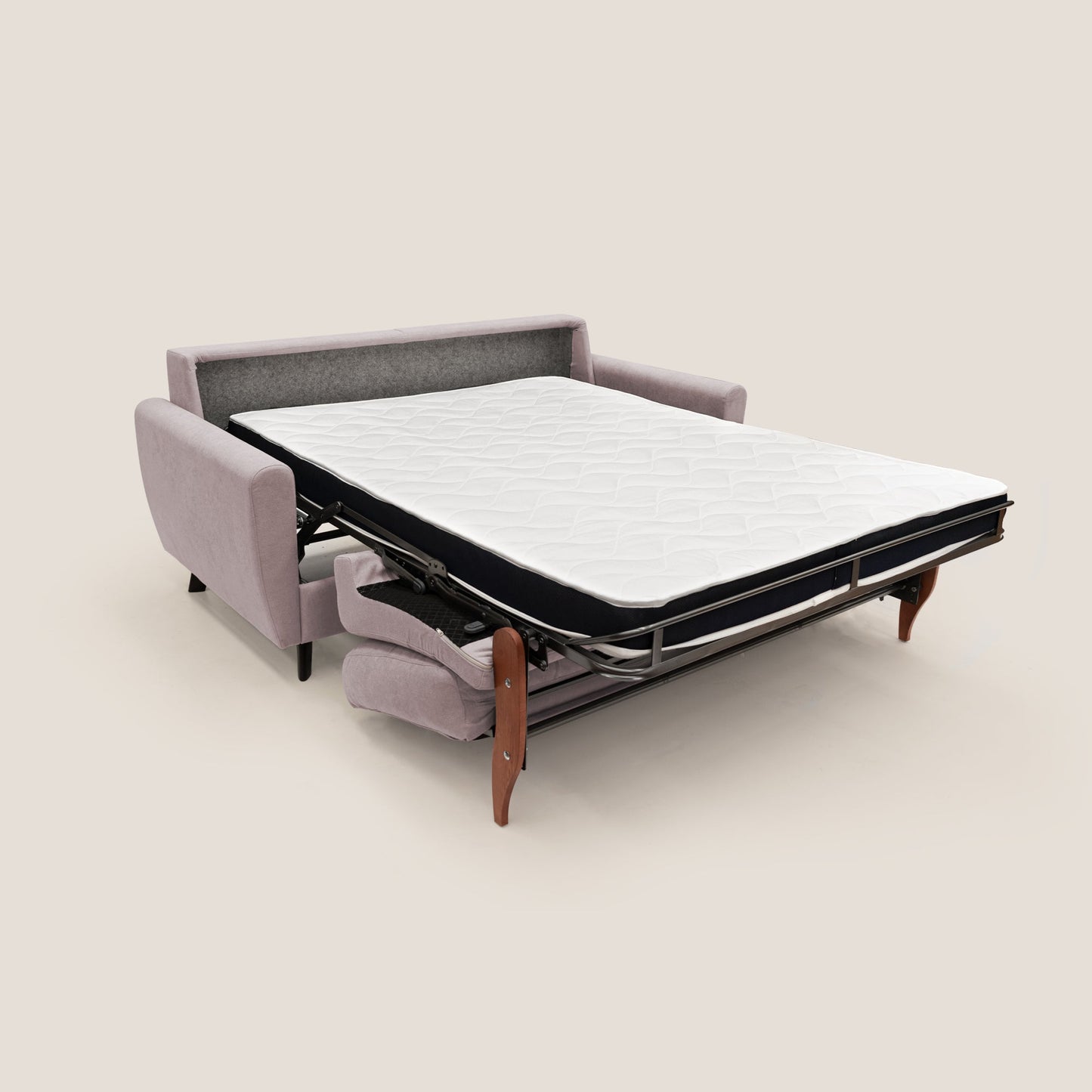 Callisto Divano letto matrimoniale in tessuto morbido impermeabile T02 rosa