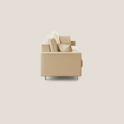 Andromeda divano letto matrimoniale in velluto morbido impermeabile T01 beige