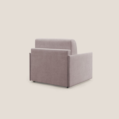 Evans poltrona letto in morbido tessuto impermeabile T02 rosa