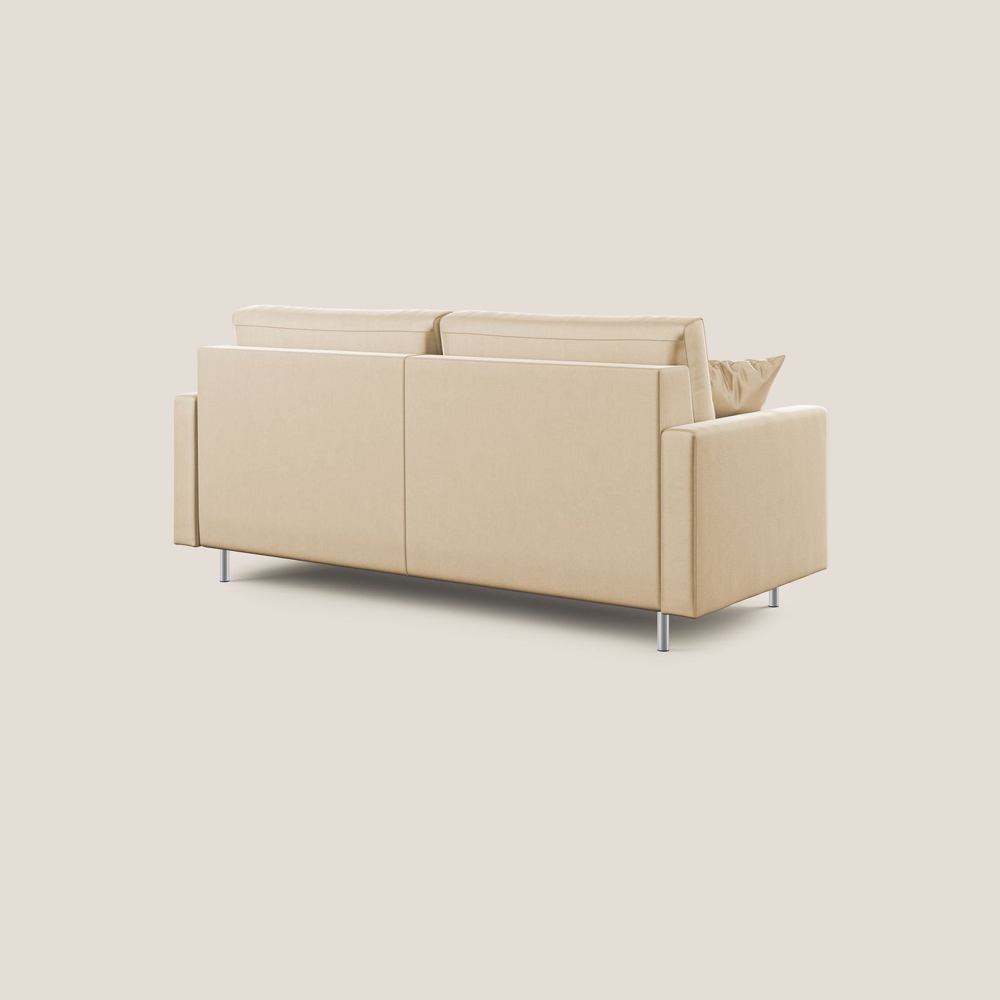 Andromeda divano letto matrimoniale in velluto morbido impermeabile T01 beige