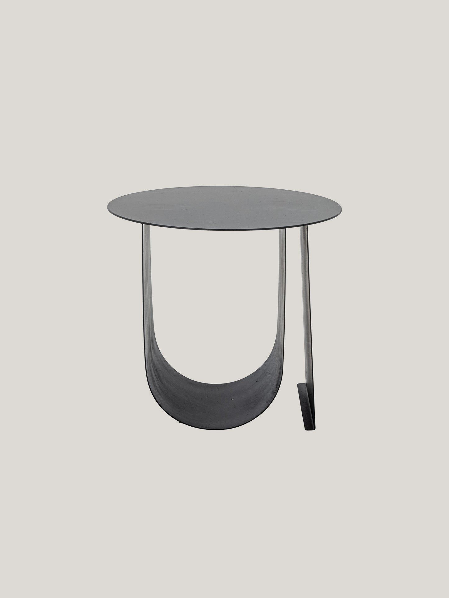 Cher tavolino moderno in metallo con spazio portariviste nero