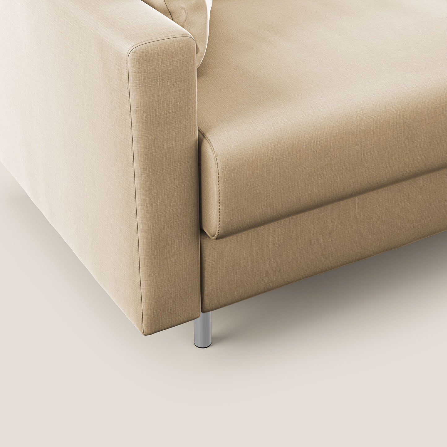 Andromeda divano letto matrimoniale in velluto morbido impermeabile T01 beige