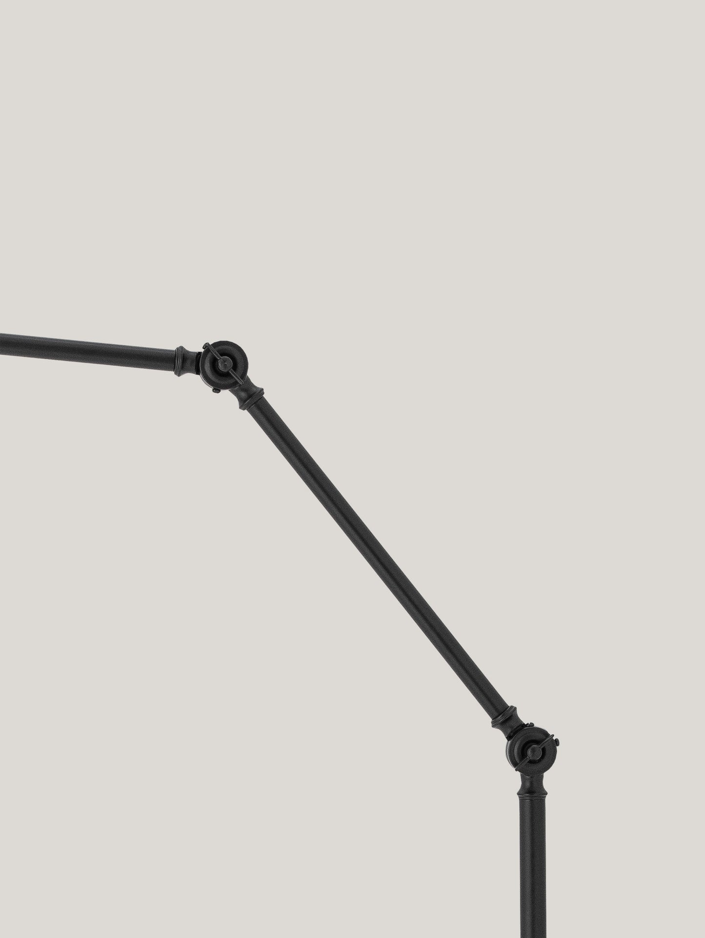 Barca lampada da terra in metallo nero regolabile