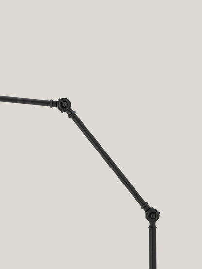 Barca lampada da terra in metallo nero regolabile