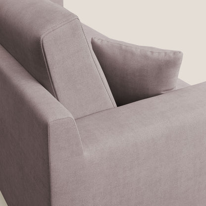 Divano danese moderno in tessuto morbido impermeabile T02 rosa