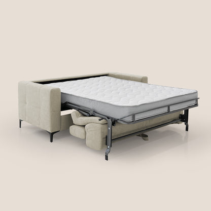 Gardenia divano letto materasso alto 18 cm con poggiatesta reclinabili e rivestimento impermeabile T02 panna
