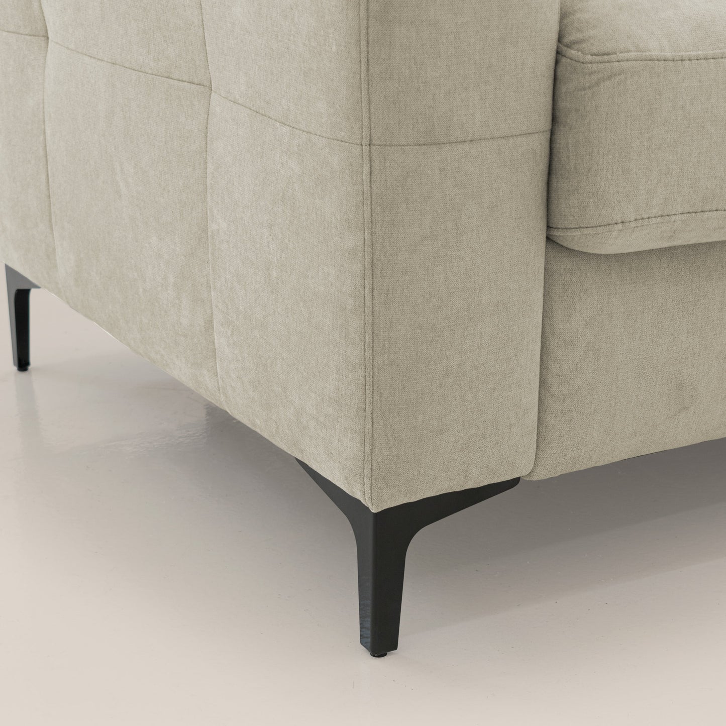 Gardenia divano letto materasso alto 18 cm con poggiatesta reclinabili e rivestimento impermeabile T02 panna