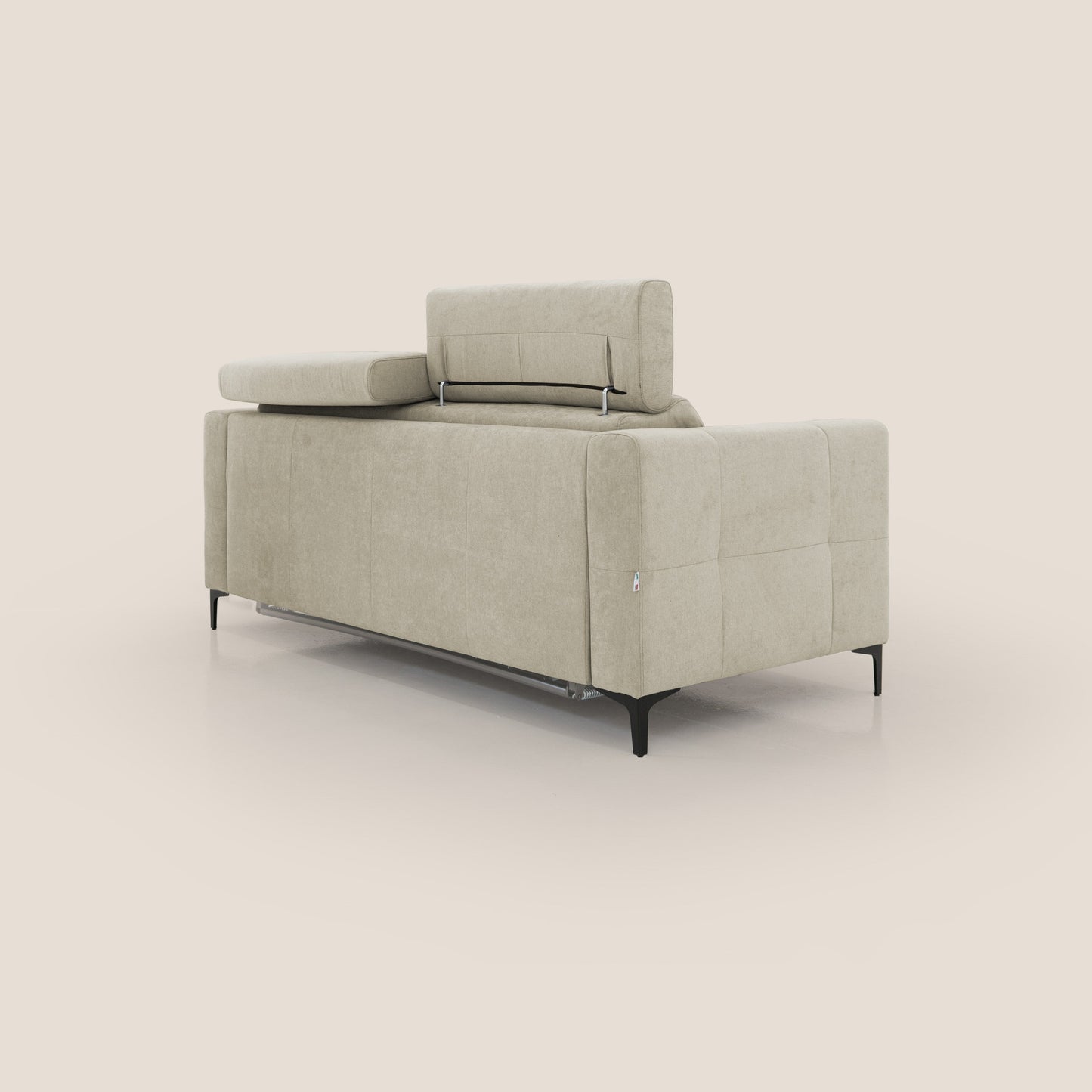 Gardenia divano letto materasso alto 18 cm con poggiatesta reclinabili e rivestimento impermeabile T02 panna