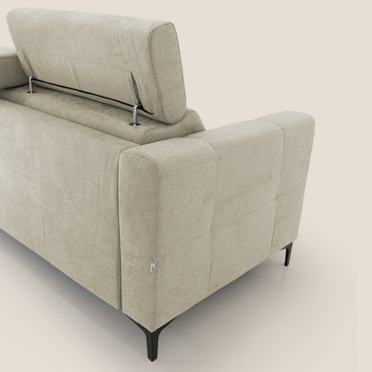 Gardenia divano letto materasso alto 18 cm con poggiatesta reclinabili e rivestimento impermeabile T02 panna