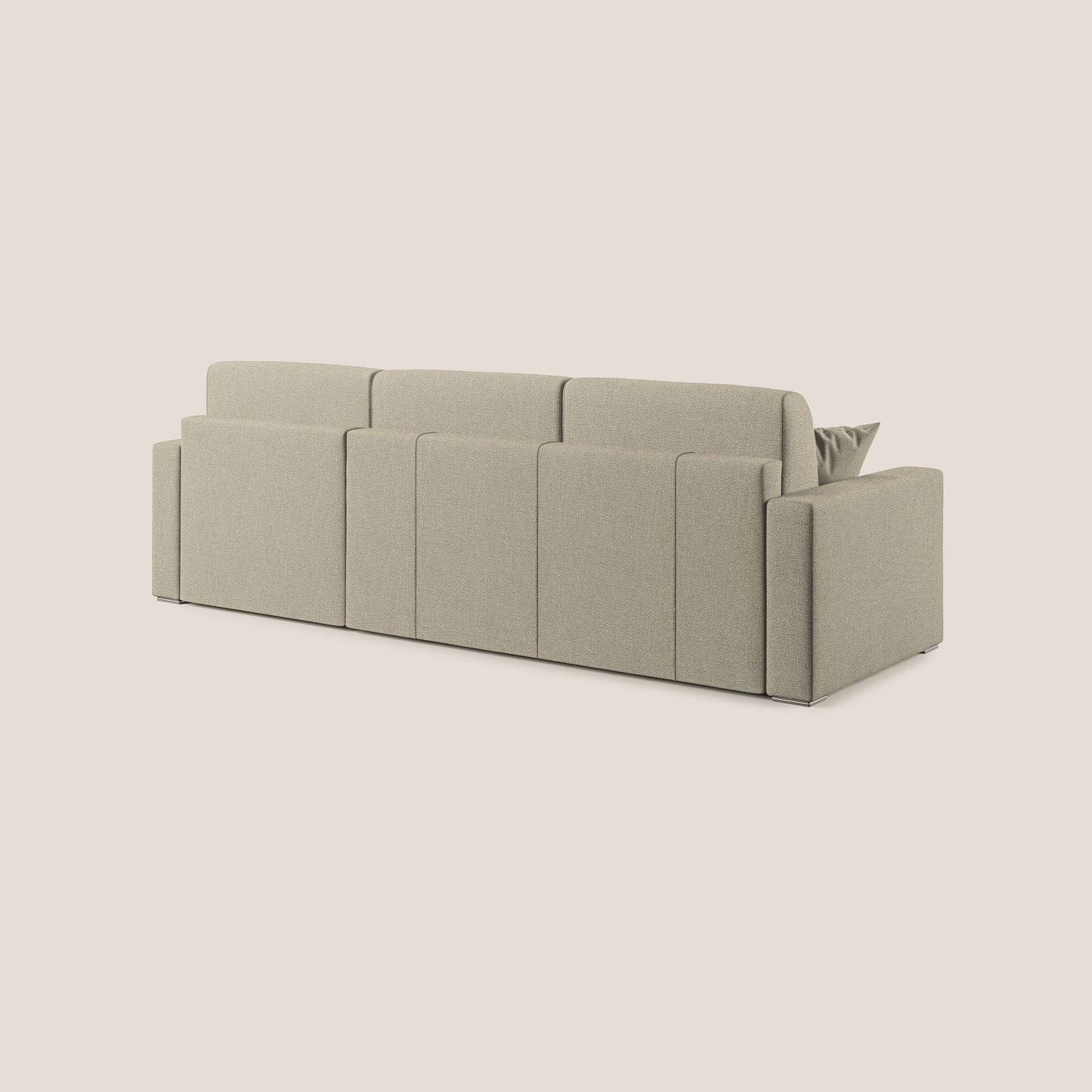 Best Divano letto angolare con penisola in tessuto smacchiabile QuickClean T08 panna