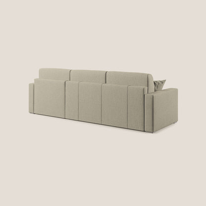 Best Divano letto angolare con penisola in tessuto smacchiabile QuickClean T08 panna