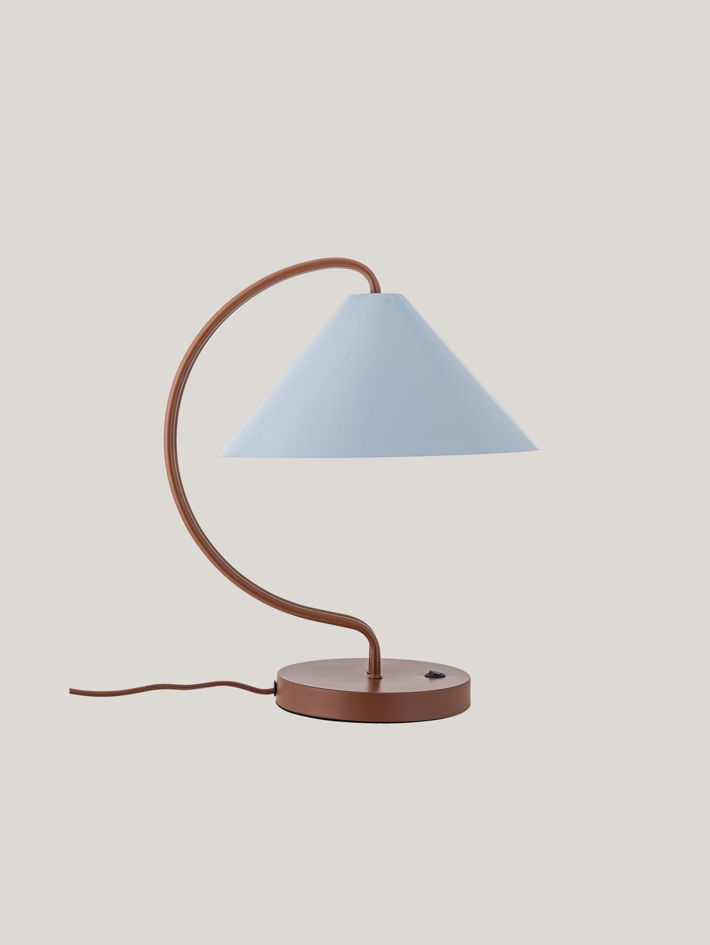 Janya lampada da tavolo in metallo rosso e blu