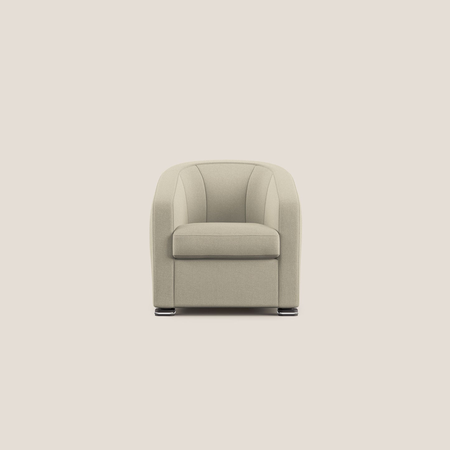 Cloe Poltroncina in tessuto smacchiabile con acqua QuickClean T08 panna