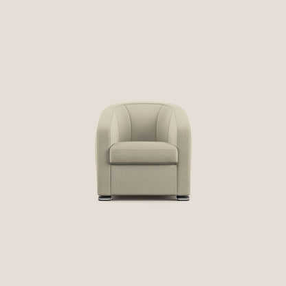 Cloe Poltroncina in tessuto smacchiabile con acqua QuickClean T08 panna