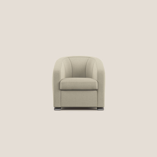 Cloe Poltroncina in tessuto smacchiabile con acqua QuickClean T08 panna