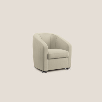 Cloe Poltroncina in tessuto smacchiabile con acqua QuickClean T08 panna