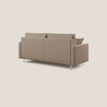 Andromeda divano letto matrimoniale in velluto morbido impermeabile T01 marrone