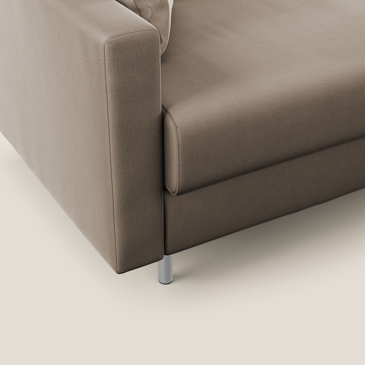 Andromeda divano letto angolare in velluto morbido impermeabile T01 marrone