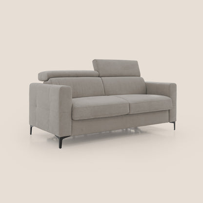 Gardenia divano letto materasso alto 18 cm con poggiatesta reclinabili e rivestimento impermeabile T02 beige