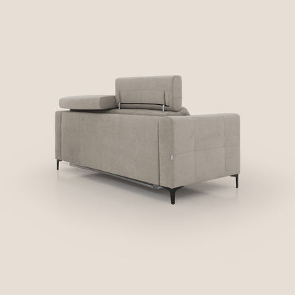 Gardenia divano letto materasso alto 18 cm con poggiatesta reclinabili e rivestimento impermeabile T02 beige