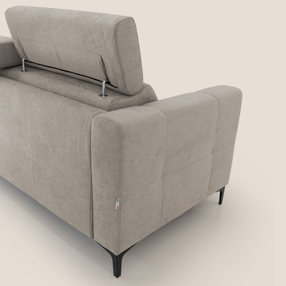 Gardenia divano letto materasso alto 18 cm con poggiatesta reclinabili e rivestimento impermeabile T02 beige