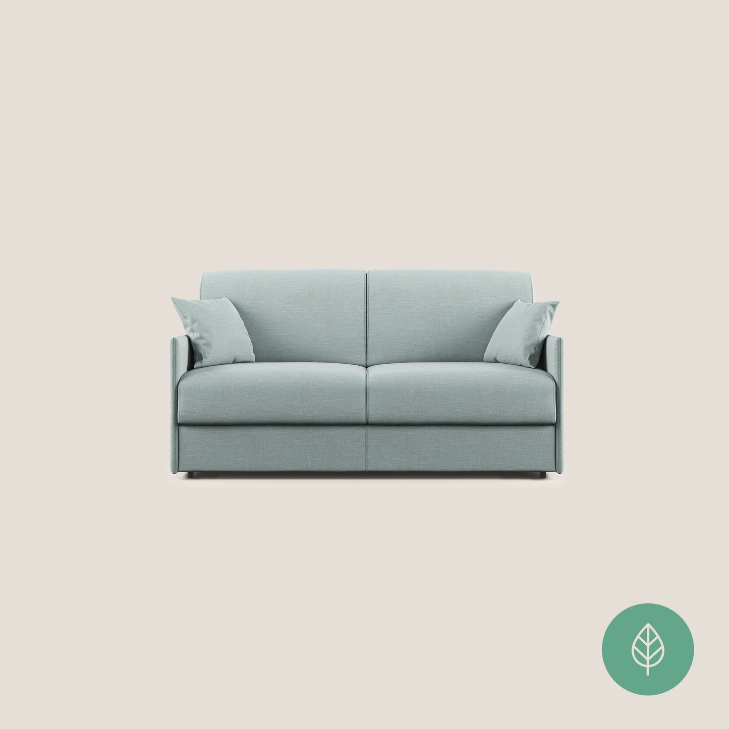 Evans Divano letto in tessuto Ecosostenibile azzurro