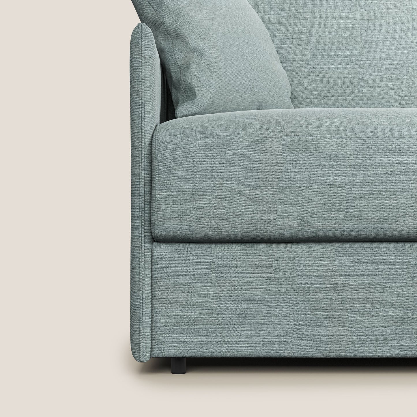 Evans Divano letto in tessuto Ecosostenibile azzurro